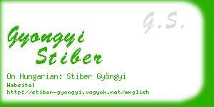 gyongyi stiber business card